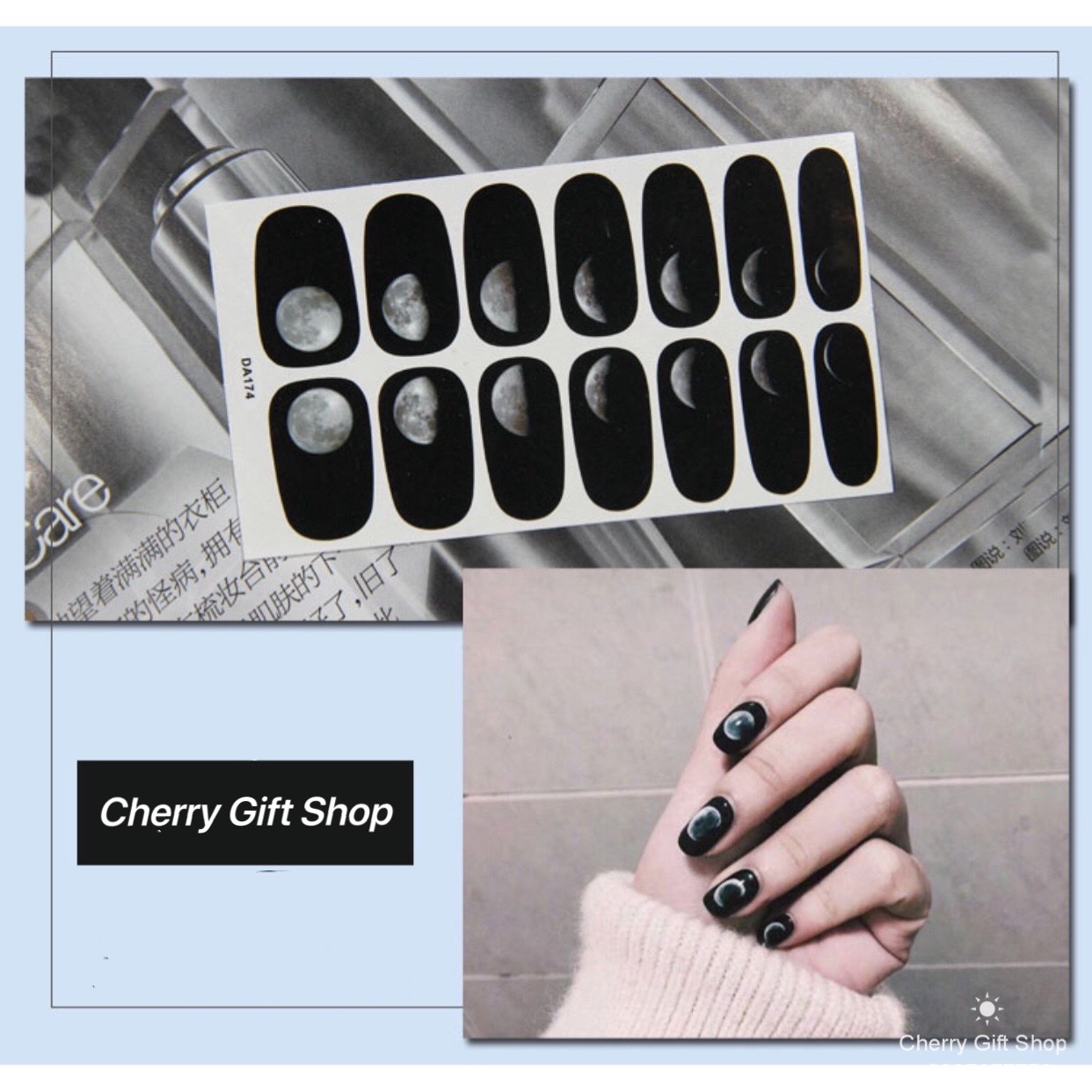 Bộ Dán Móng Tay Nail Sticker Gồm 14 Móng - Không Thấm Nước Có Độ Đàn Hồi Tốt