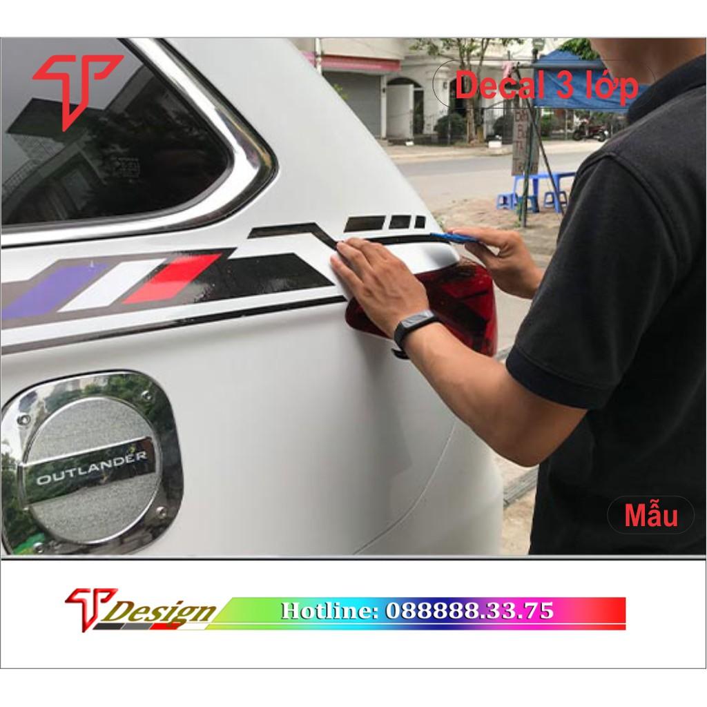 Decal dán xe đẹp, decal cho xe Ranger, xe Fortuner, xe SUV WRAP 77, KT 376x15cm