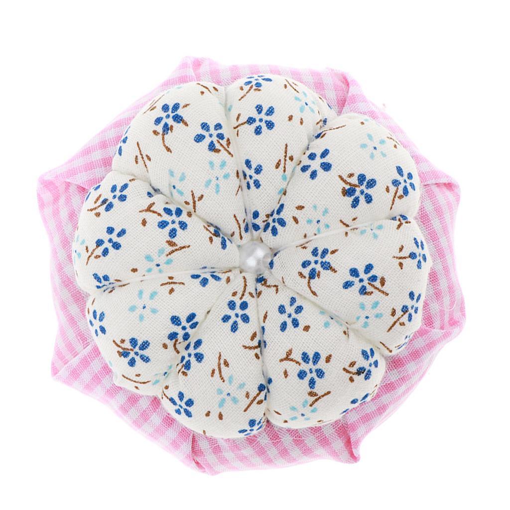 Wood Base Pumpkin Pin Cushion Needle Pincushions for Sewing Embroidery Stitching Needle Crafts