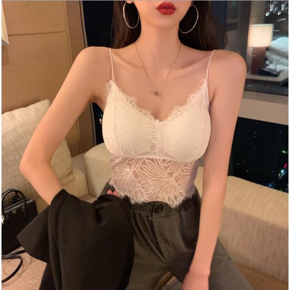 Áo Bra 2 Dây Ren Hoa Lót Mỏng Siêu Sexy Dáng Dài _NEW