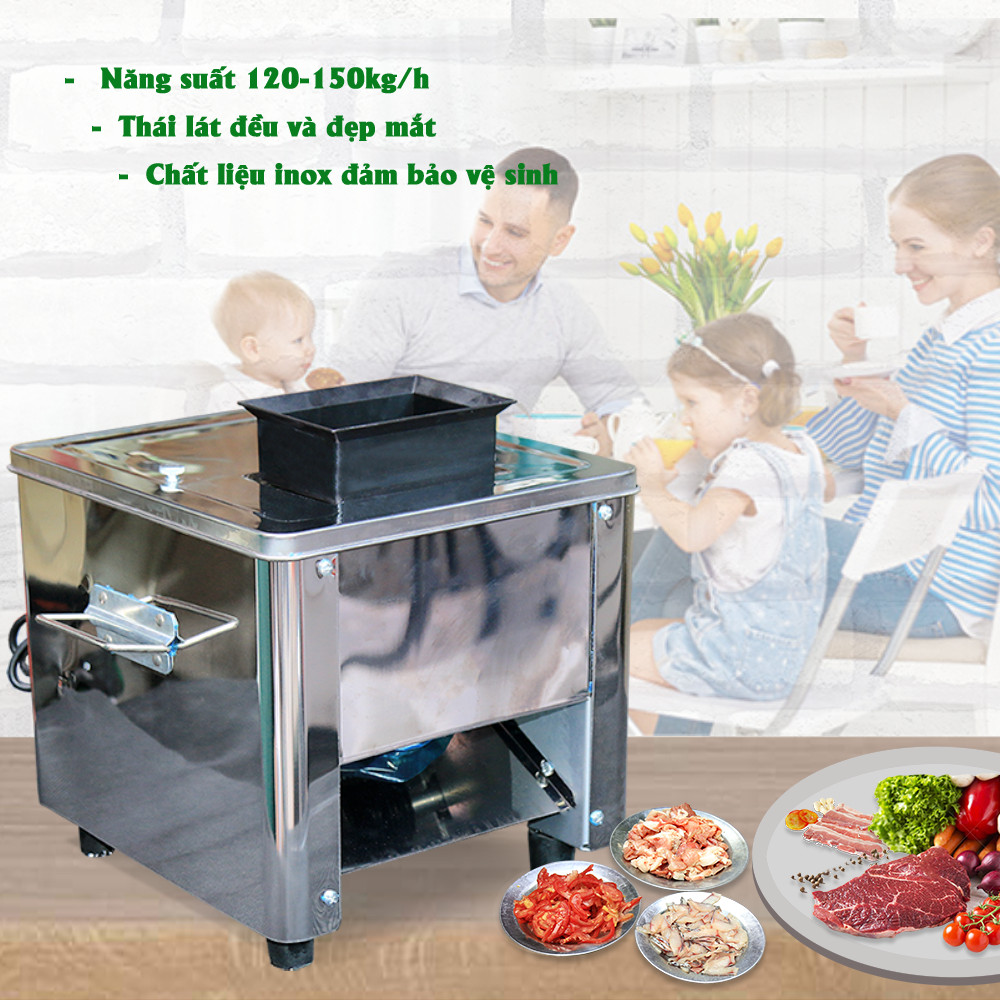 Máy thái thịt đa năng 1 cửa nạp 3A850W