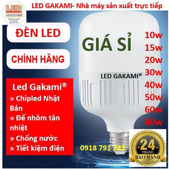 Bóng đèn LED trụ 9w 20w 30w 40w 50w 60w 80w siêu sáng, chất lượng cao, sử dụng chipled Gakami Nhật Bản cao cấp