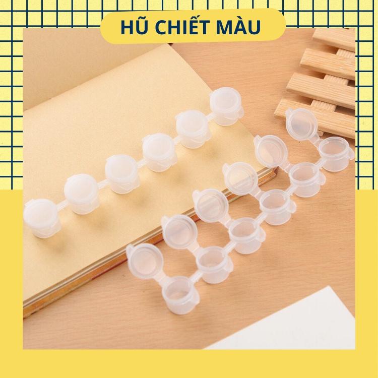 Set 6 hũ, lọ (3ml) đựng, màu, pha màu hoặc đựng dầu bóng bảo vệ tranh