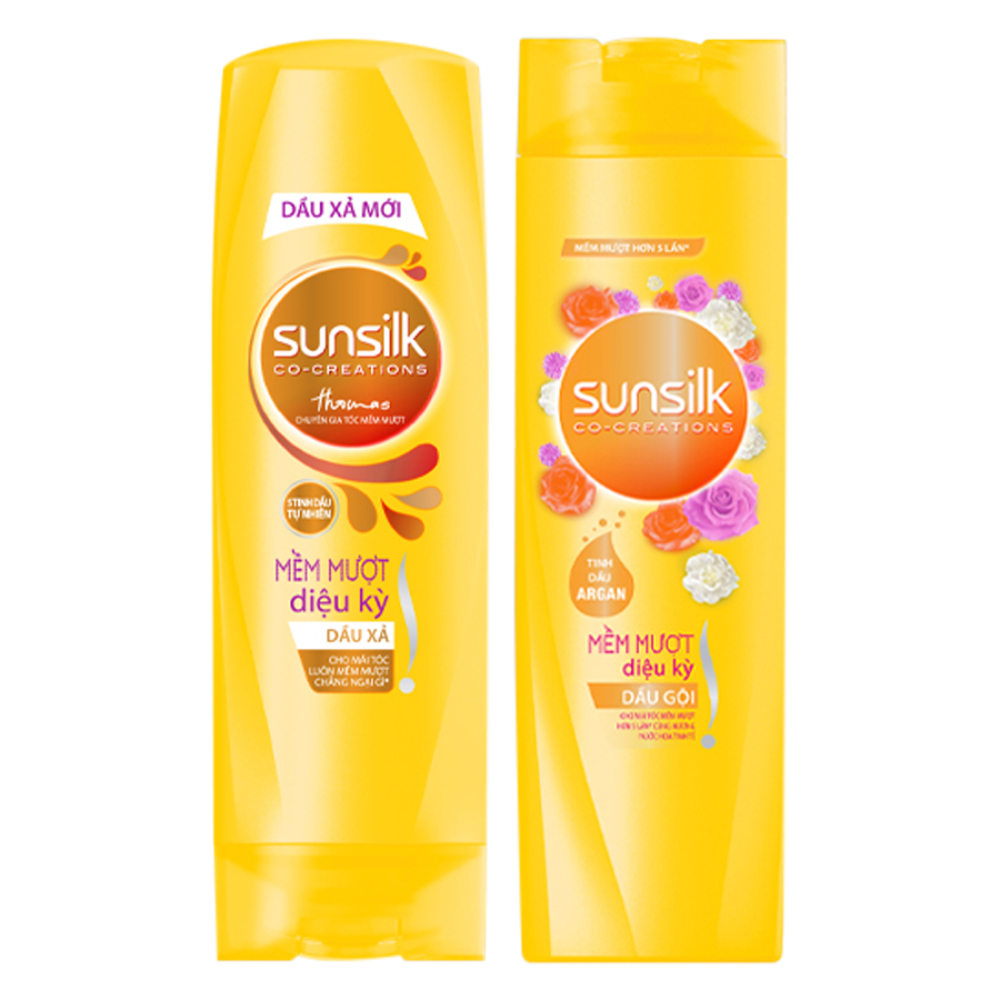 Hộp Quà Dầu Gội &amp; Xả Sunsilk Mềm Mượt Diệu Kì (2 x 170g)