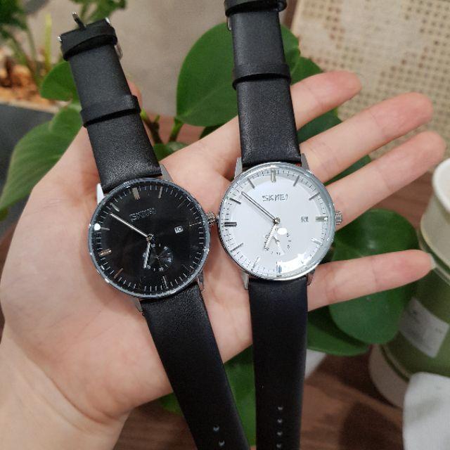 Đồng hồ nam Skmei dây da giá rẻ chống nước chính hãng Tony Watch 68