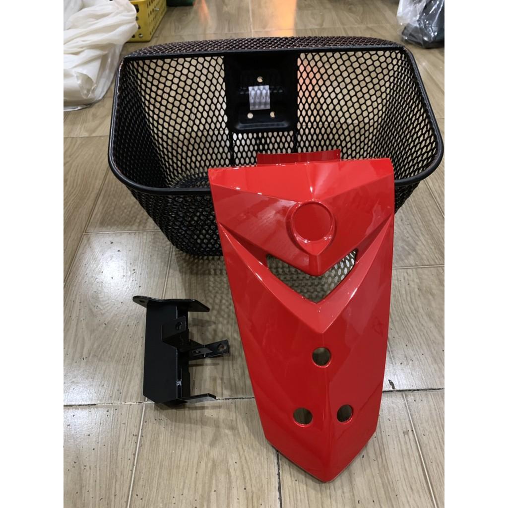 Combo Rổ và bas và mặt nạ màu đỏ xe sirius 1 bộ 3 món