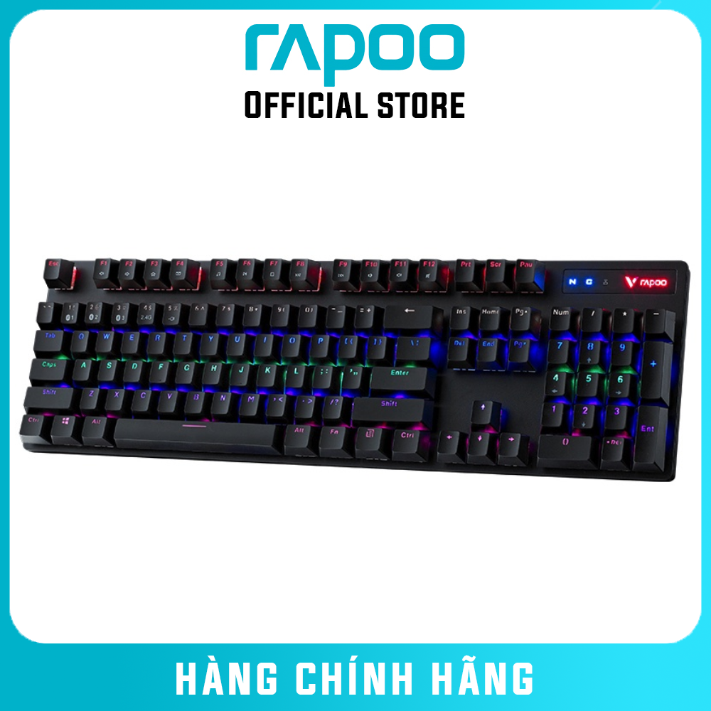 Bàn phím cơ gaming Rapoo V500 Pro Multi-mode wireless RGB (Đa kết nối: Bluetooth/ Usb 2.4GHz/ Có dây) - Hàng chính hãng