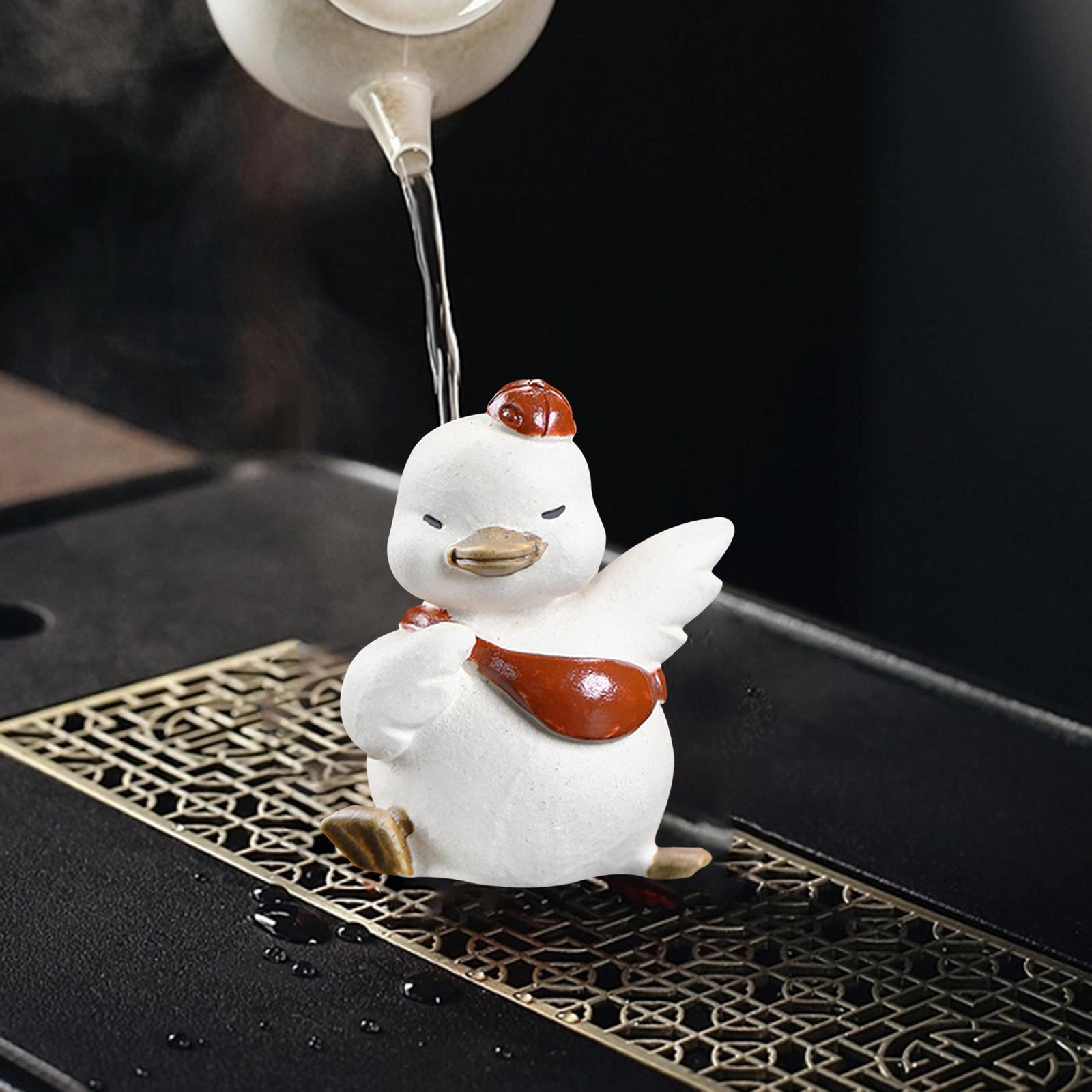 Duck Figurine Collectible Decorative Duck Statue for Tea Room Bedroom Office