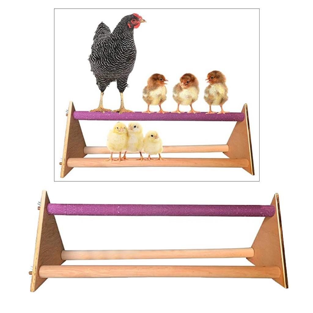 1pc Handmade Chicken Swing Bird Perch Stand Toy for Large Bird Parrot Hens Macaw