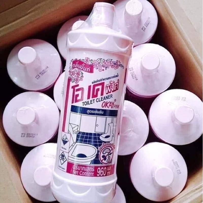 Combo 2 Chai Nước Tẩy Tolet Thái Lan 960ml - Dung Dịch Tẩy Hồng - Tẩy Bồn Cầu Siêu Sạch