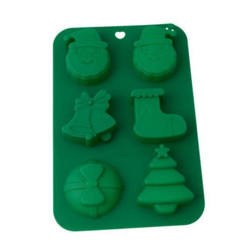 Xà Phồng Silicon Nến Khuôn Giáng Sinh Khuôn Mẫu Sáp Tan Làm Thủ Công Bộ Khay Bakeing Khuôn Bếp DIY