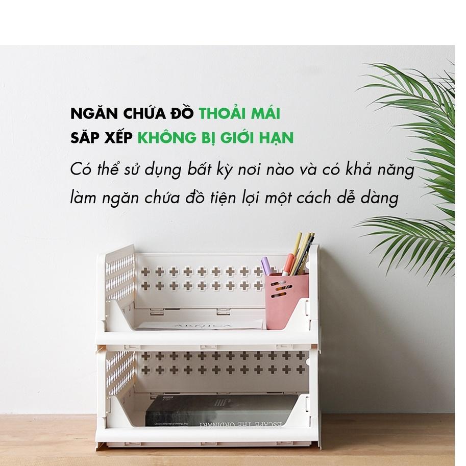 Kệ Ngăn Kéo Nhựa, Kệ Đựng Đồ Đa Năng, Phân Chia Tủ Quần Áo, Đồ Dùng Gấp Gọn Thông Minh Phong Cách Hàn Quốc OllyhomeST37