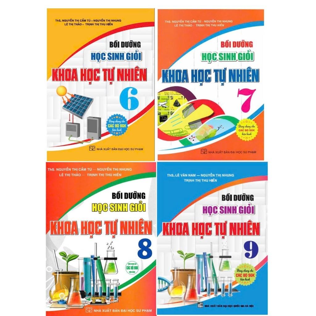 Sách - Combo 4 cuốn: Bồi dưỡng học sinh giỏi Khoa Học Tự Nhiên 6+7+8+9 ( Dùng chung cho các bộ SGK hiện hành) (HA-DL)