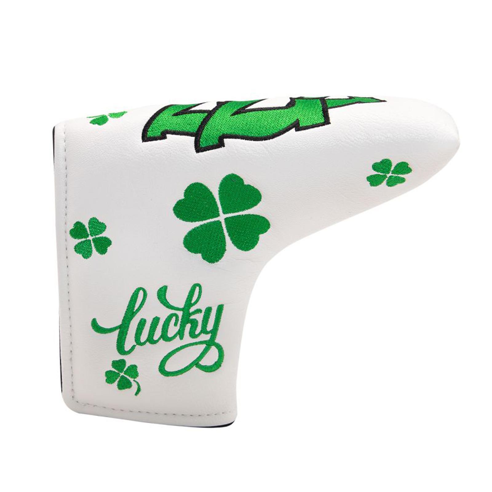 2x Waterproof Embroidery Golf Putter Cover Club Blade Head Cover Headcover Golf Protective Sleeve Golfer Equipment Gift