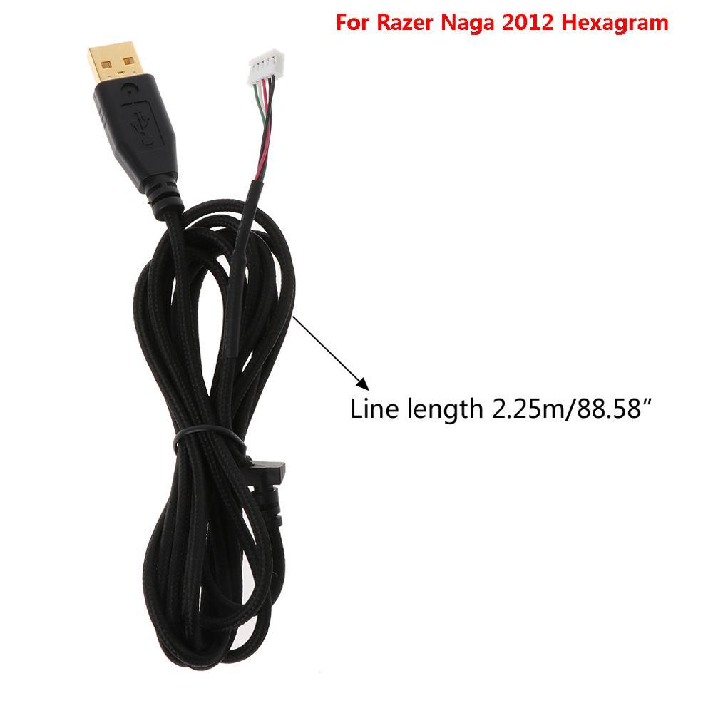 Dây Bện Nylon Bền Dây Chuột USB Dây Thay Thế Cho Razer Imperator/Naga 2014/Hexagram/Deathadder 2013 Chuột Chơi Game