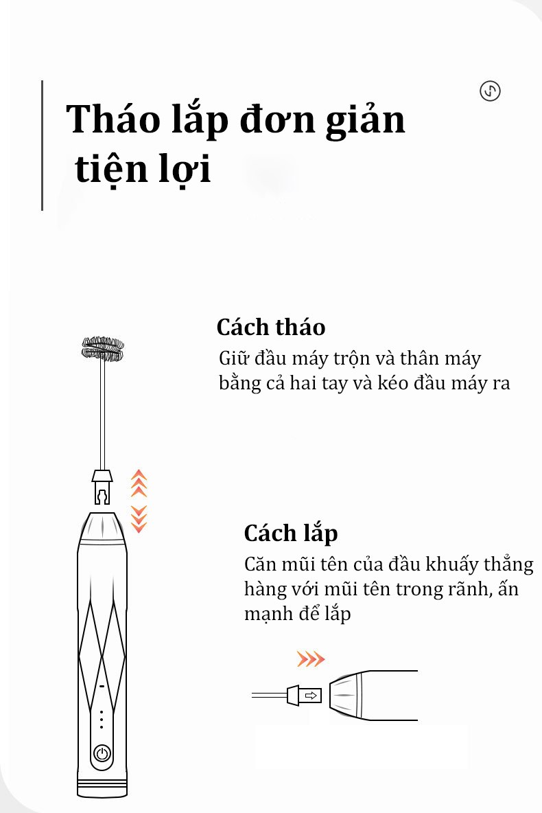 Máy đánh trứng, tạo bọt sữa cafe SOKANY thiết kế cầm tay cỡ nhỏ tiện dụng cho gia đình - SK201A - HÀNG CHÍNH HÃNG - DELIYA