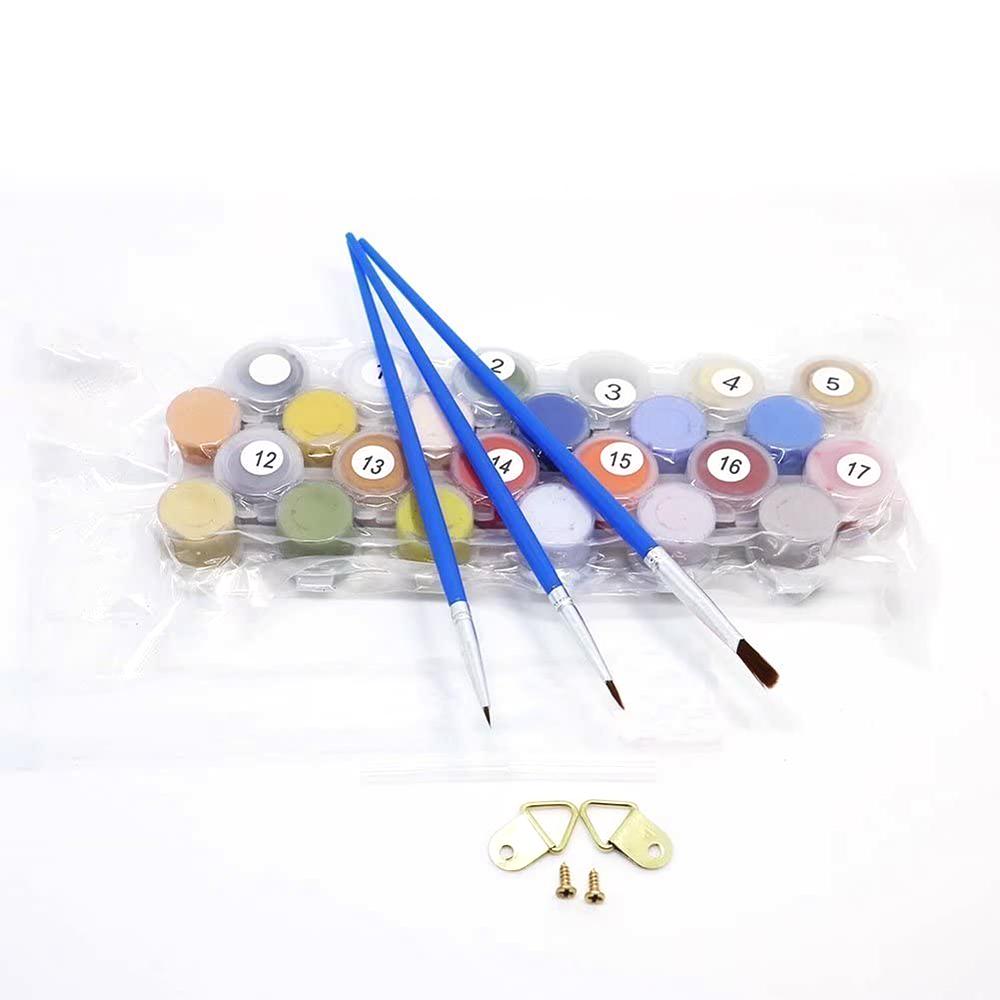 Tranh sơn dầu thủ công vẽ theo số Mẫu cảnh đẹp thiên nhiên