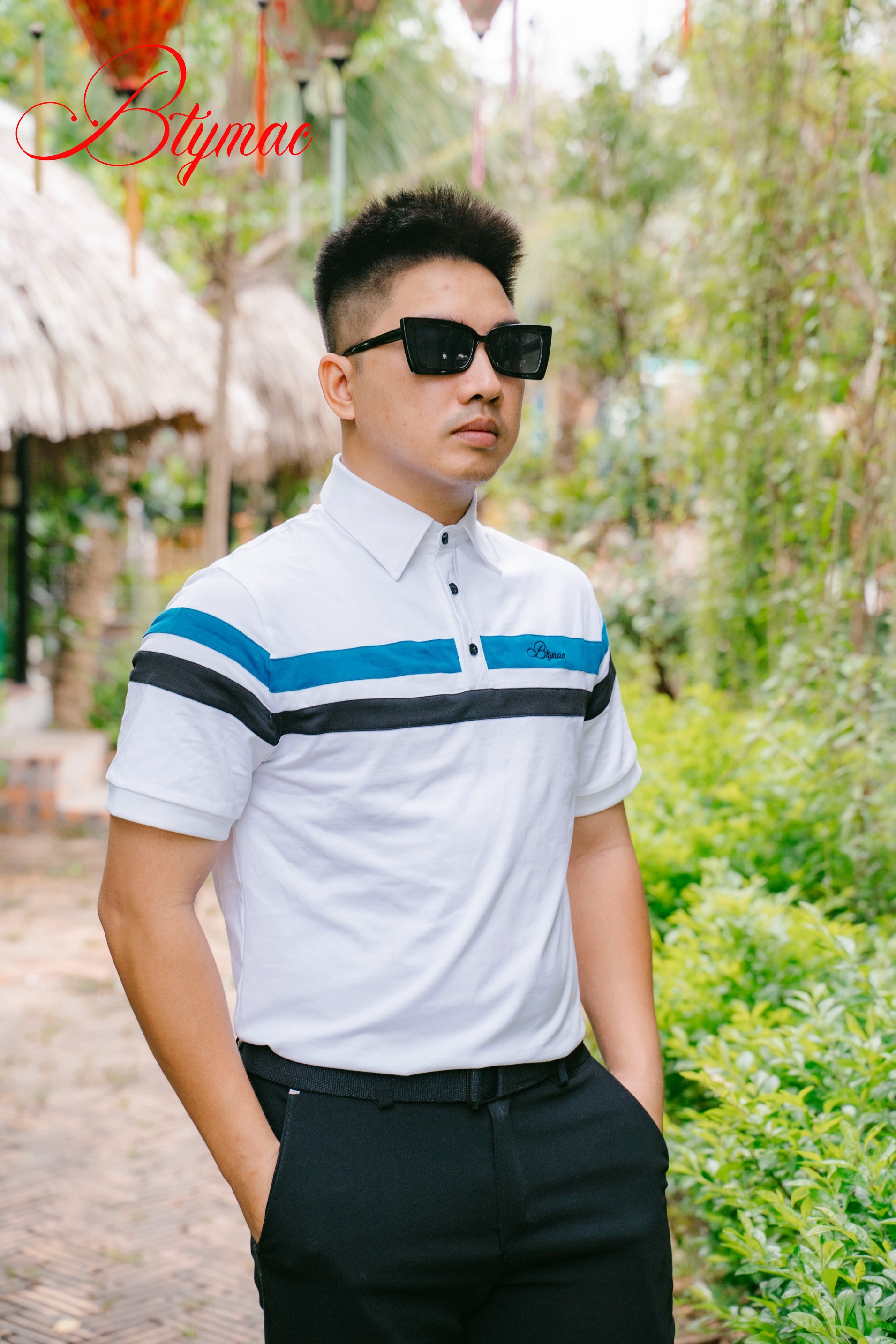 Áo Polo nam thương hiệu Btymac Mỹ, chất liệu cotton thấm hút mồ hôi, co giãn tốt, thoải mái, dáng công sở, phối màu bắt mắt, cổ bẻ thêu dệt tinh tế