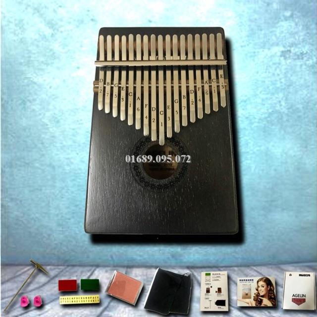 (RẺ VÔ ĐỊCH) ĐÀN KALIMBA AGELIN 17 PHÍM MÀU GỖ ĐEN NÂU