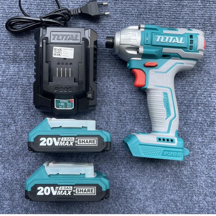 MÁY SIẾT VÍT KHÔNG CHỔI THAN DÙNG PIN LITHIUM 20V 230NM TOTAL TIRLI2023 - HÀNG CHÍNH HÃNG