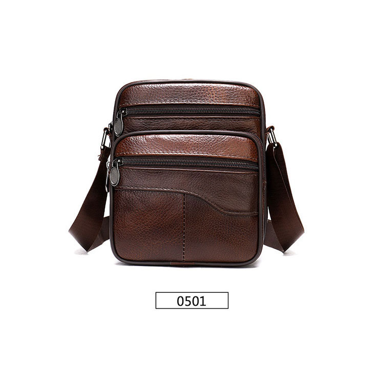 Túi đeo chéo nam mini da bò thật giá tốt BHM0501 Túi đeo vai nam - Nhỏ gọn - Tiện dụng