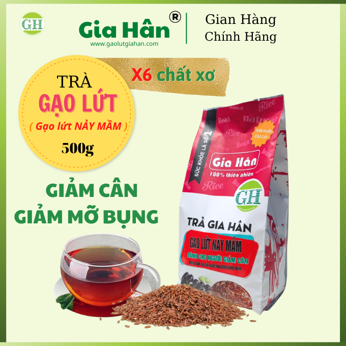 TRÀ GẠO LỨT GIẢM CÂN GIA HÂN , GIẢM MỠ 100% Thiên nhiên