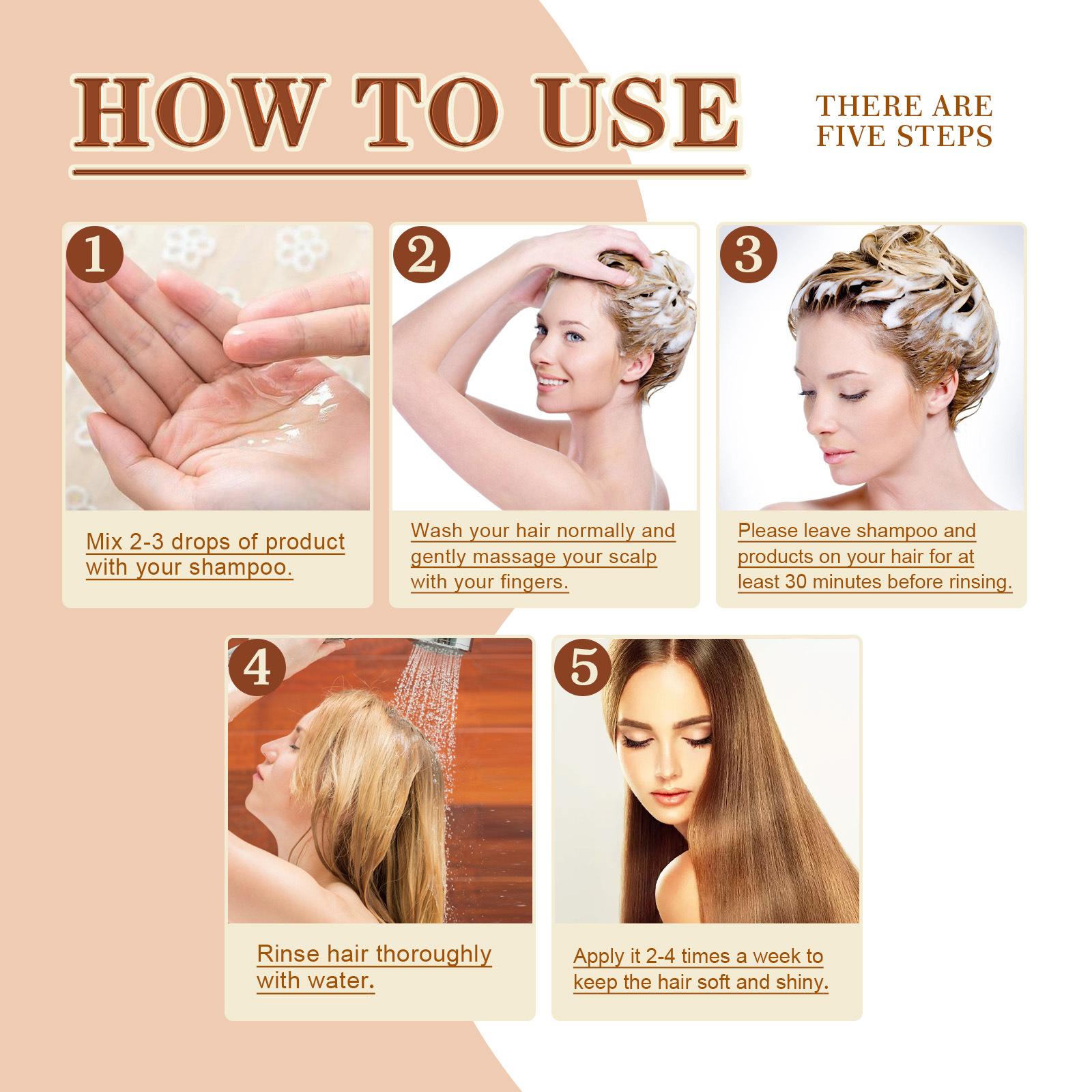 EELHOE 50ml Hair Growth Oil Nourishing Hair Anti-Breakage Repair Dry Frizzy Hair Growth Treatment Oil