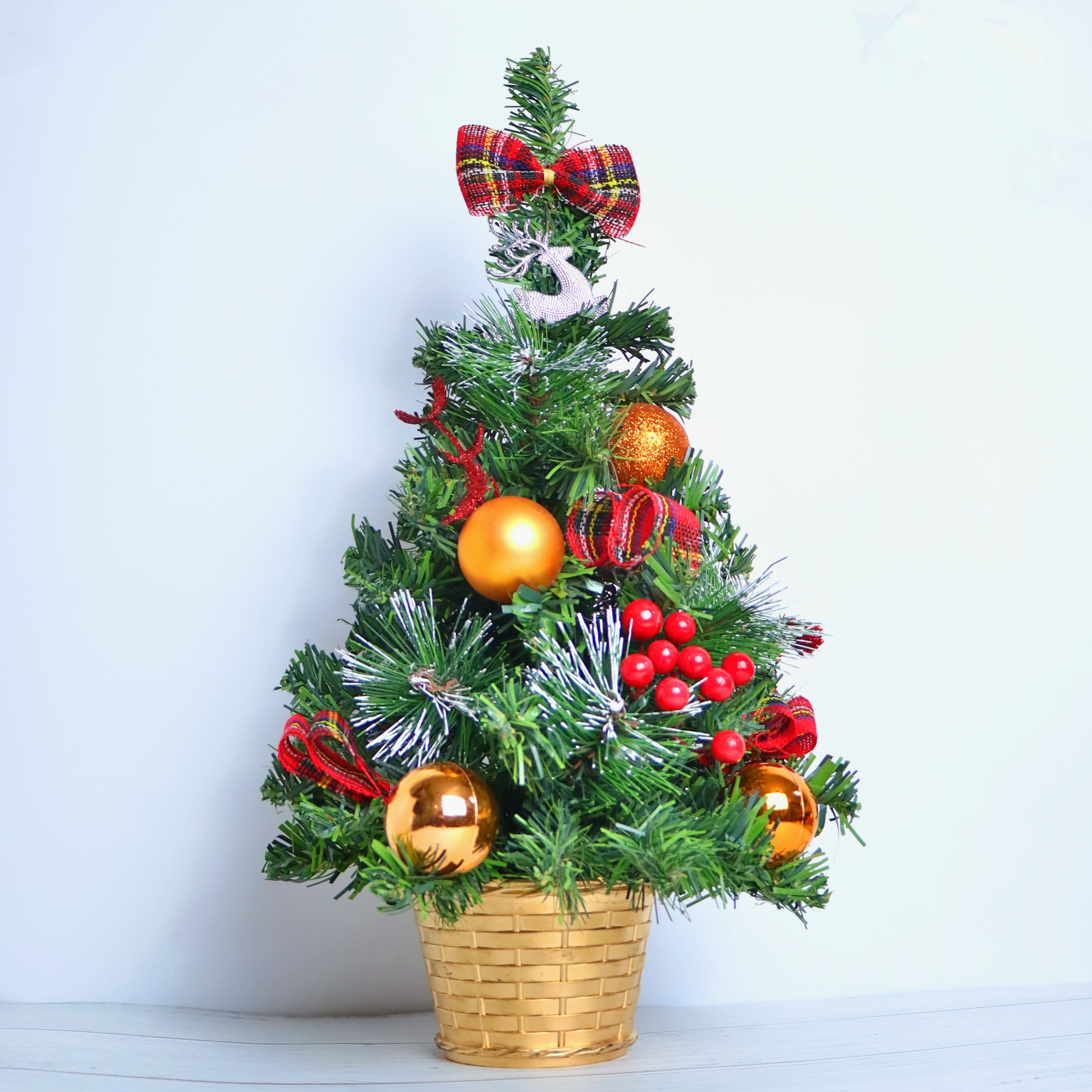 Cây Thông Nhí Để Bàn TL04 40CM Trang Trí Giáng Sinh Có Đèn