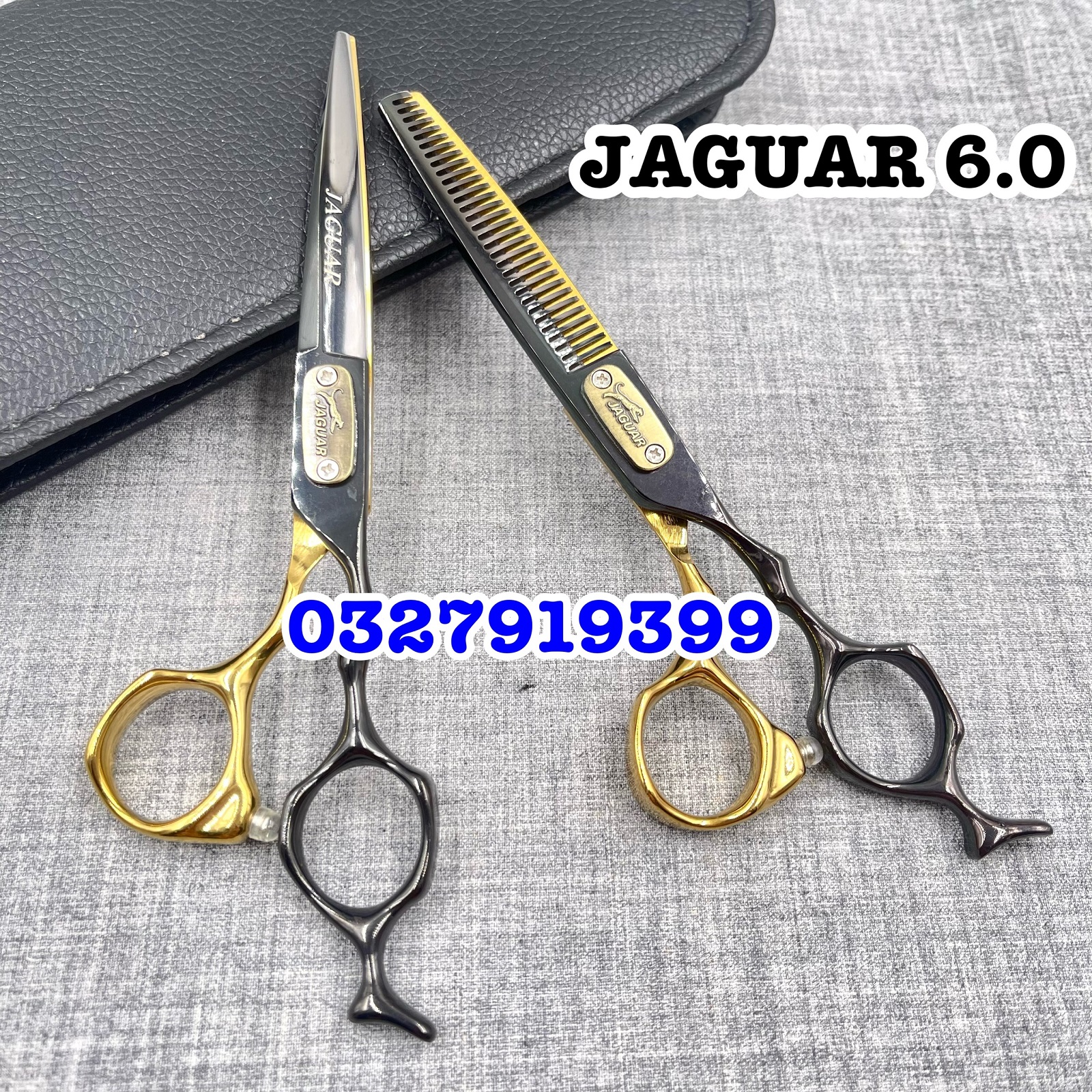 Kéo cắt tóc cao cấp Nhật JAGUAR 6.0 in ( đen vàng )