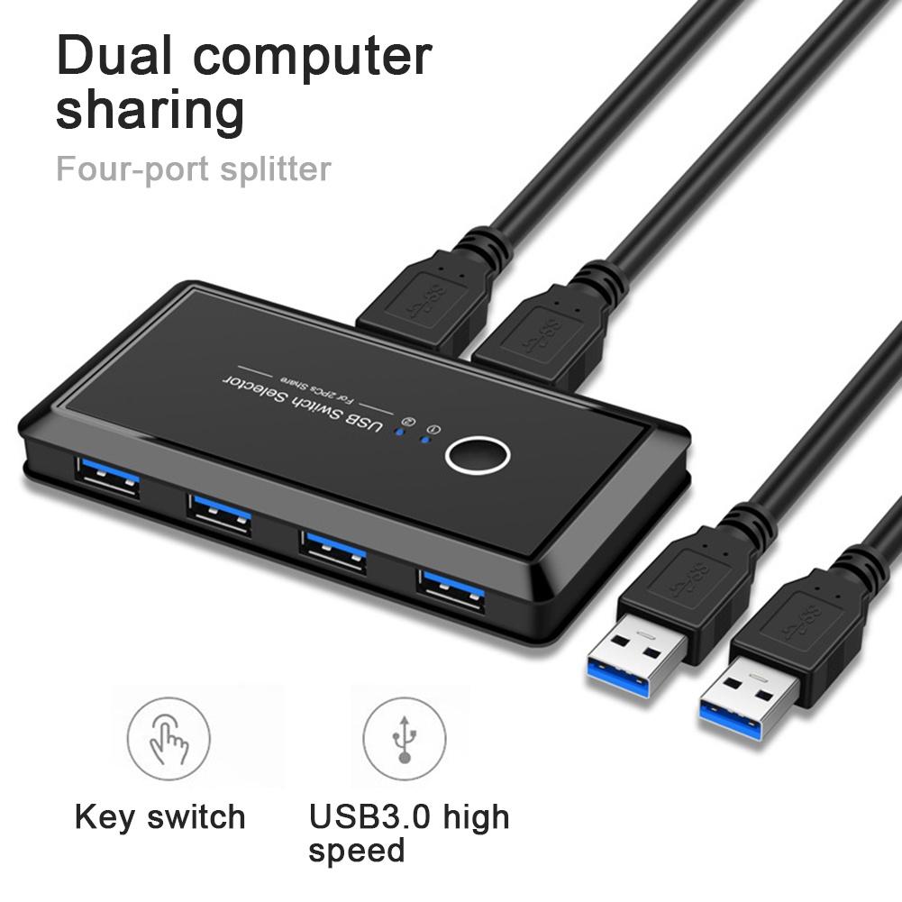 Bộ chia 2 cổng USB 3.0 4 cổng cho máy in chuột bàn phím