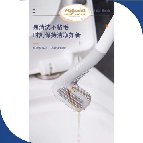 Chổi cọ toilet thông minh silicon cọ chà vệ sinh sạch mọi ngóc ngách bồn cầu, nhà tắm - Cây chà toilet, chà nhà tắm