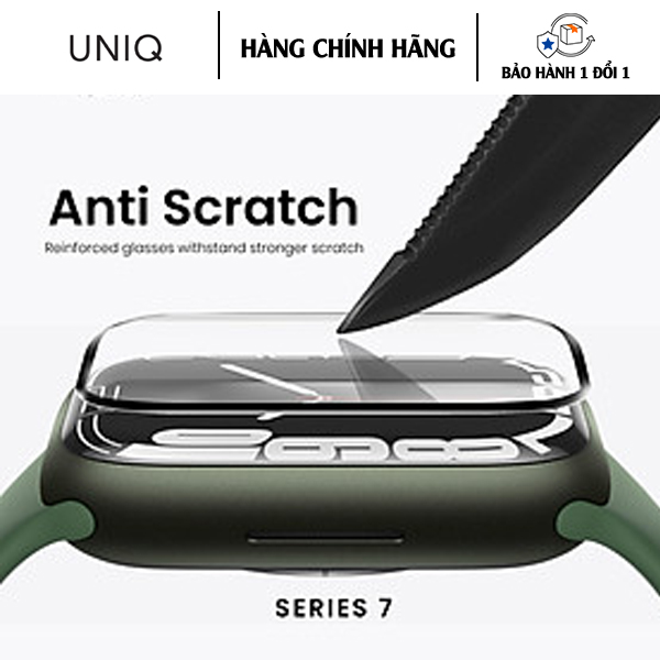 Kính Cường Lực Dành Cho Apple Watch Series 7 UNIQ (42/43/45mm) - Hàng Chính Hãng