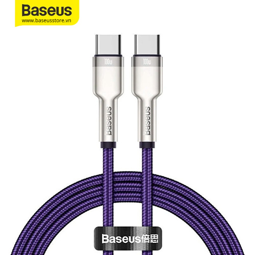 Cáp sạc siêu nhanh  Baseus Cafule Series Metal Data Cable Type-C to Type-C 100W (Hàng chính hãng)