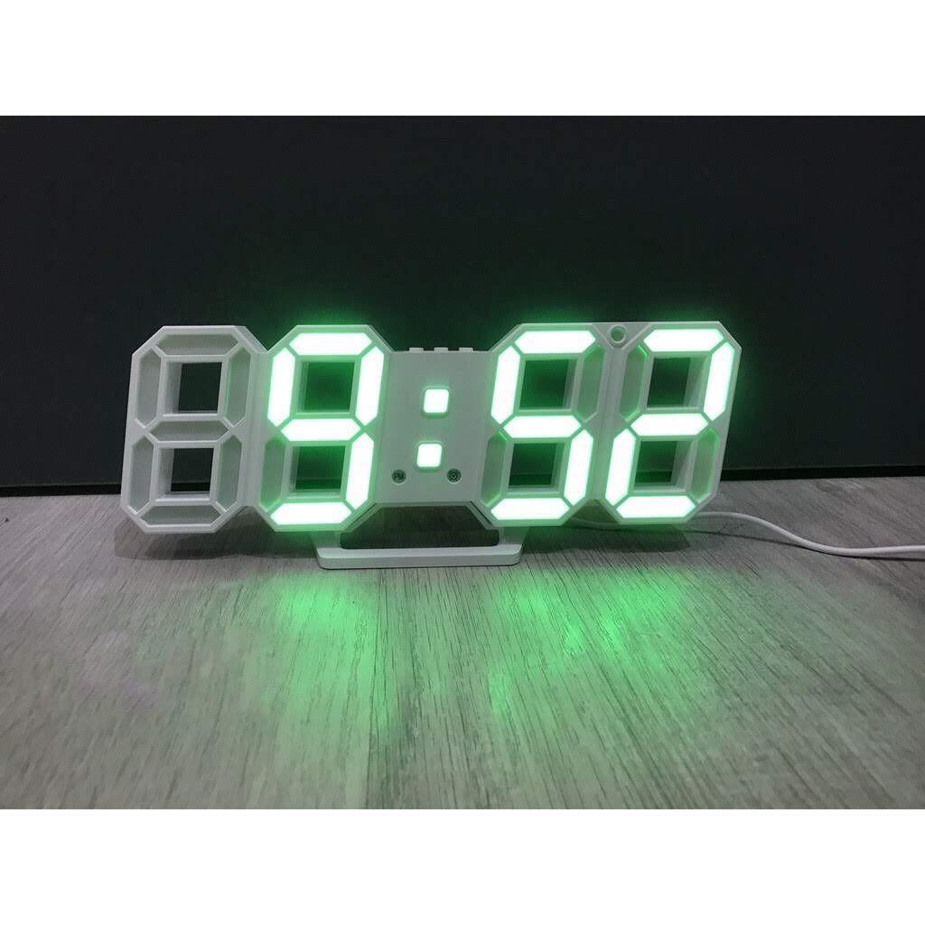 Đồng hồ LED 3D treo tường để bàn thông minh phong cách Hàn Quốc