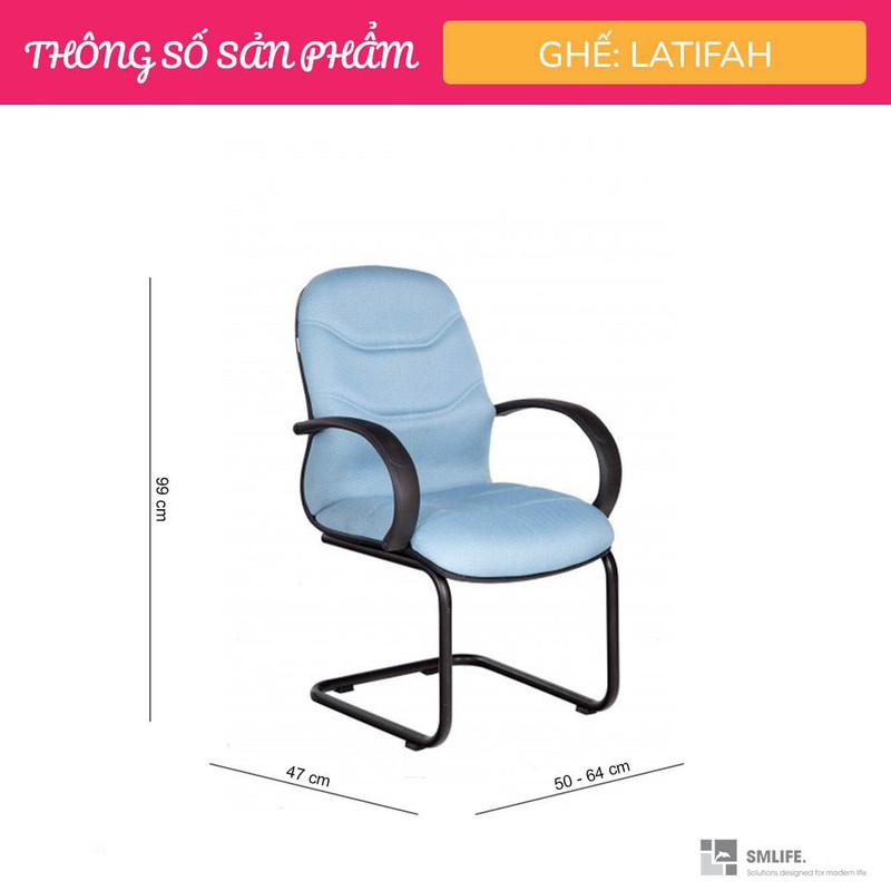 Ghế phòng họp chân quỳ bọc vải SMLIFE Latifah