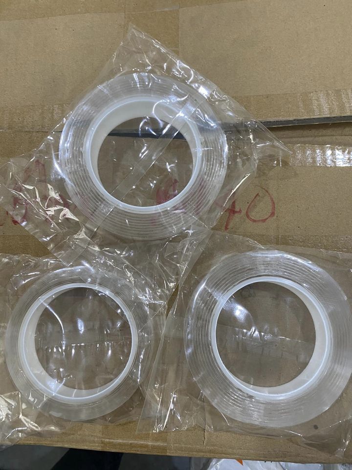 BĂNG KEO TRONG SUỐT ĐA NĂNG 2 MẶT DÍNH, CUỘN 3M, 5M RỘNG 3CM - HÀNG NHẬP KHẨU