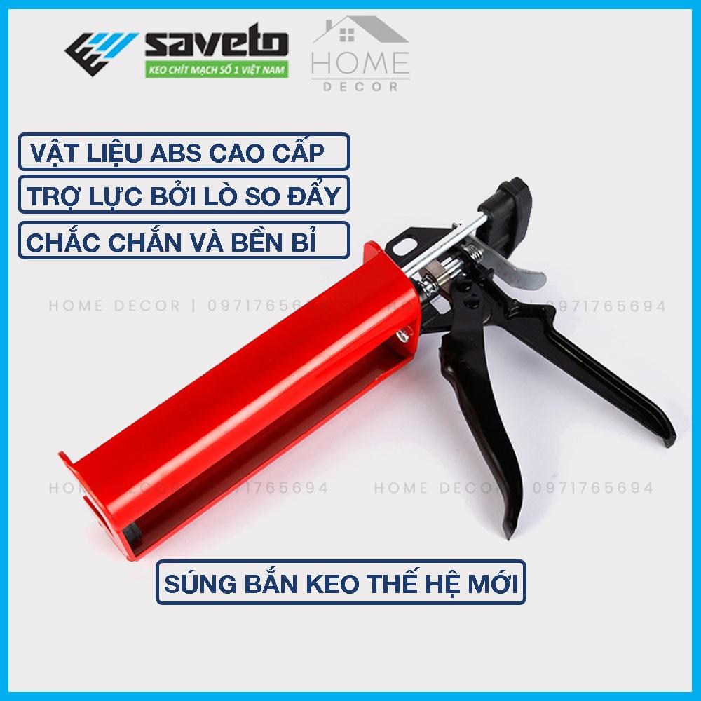 Súng bơm keo chít mạch 2 thành phần - Súng bắn keo chà ron dùng để thi công keo chít mạch Saveto