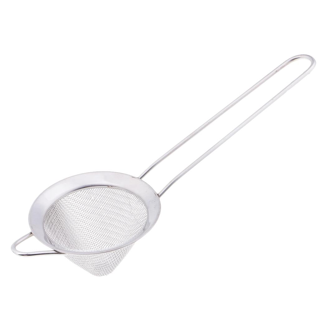 Stainless Steel Fine Mesh Strainer Bowl Drainer Sieve Colander Sifter 7/9/12/14/16/18cm