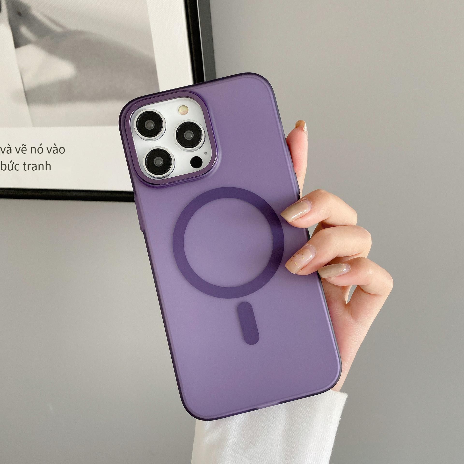 Ưu đãi đặc biệt thích hợp cho Apple 14 nút kim loại mờ vỏ điện thoại di động iphone13ProMax xe hút từ tính 12 lớp vỏ bảo vệ