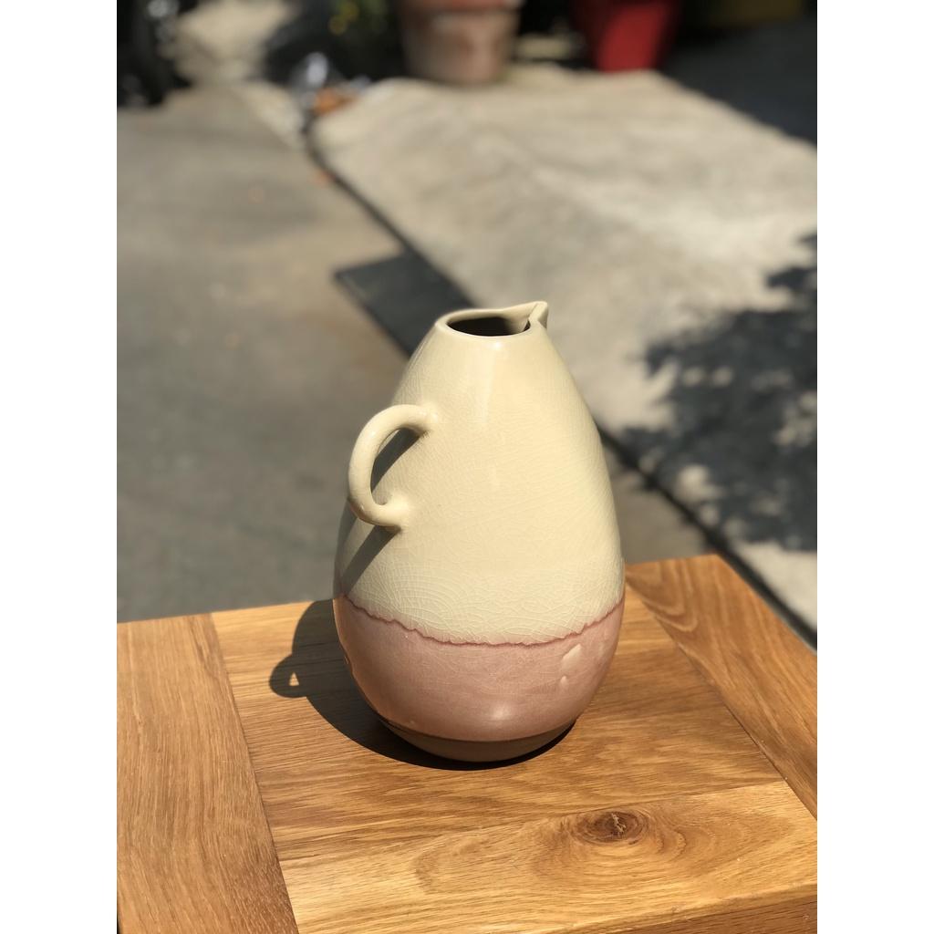 BÌNH HOA GỐM SỨ XUẤT KHẨU TRANG TRÍ DECOR BÌNH CẤM HOA XK19