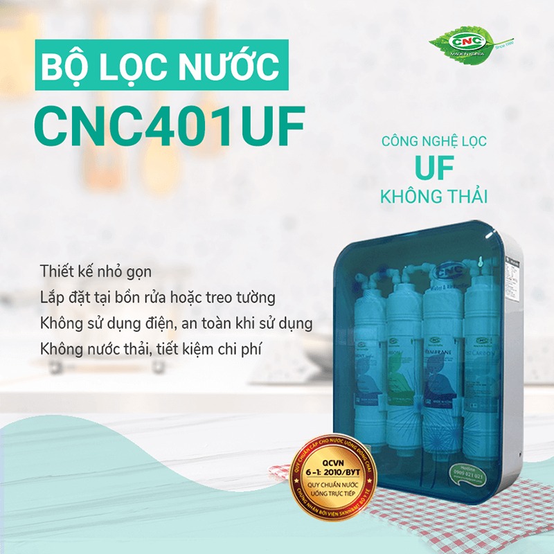 Bộ Lọc Nước CNC 401UF - Xanh