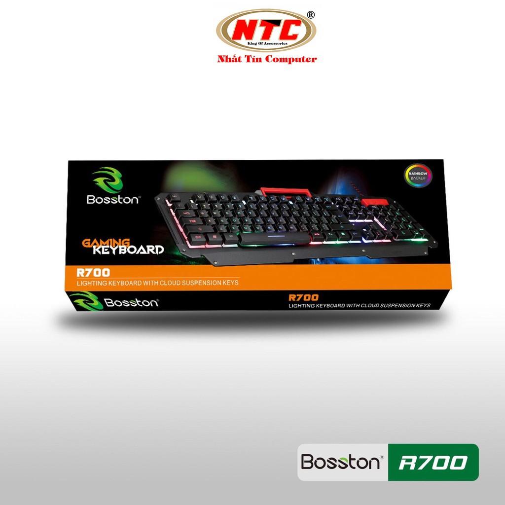 Bàn phím chuyên game Bosston R700 Led đa màu, Anti Ghosting 19 phím (Đen) - Hàng chính hãng