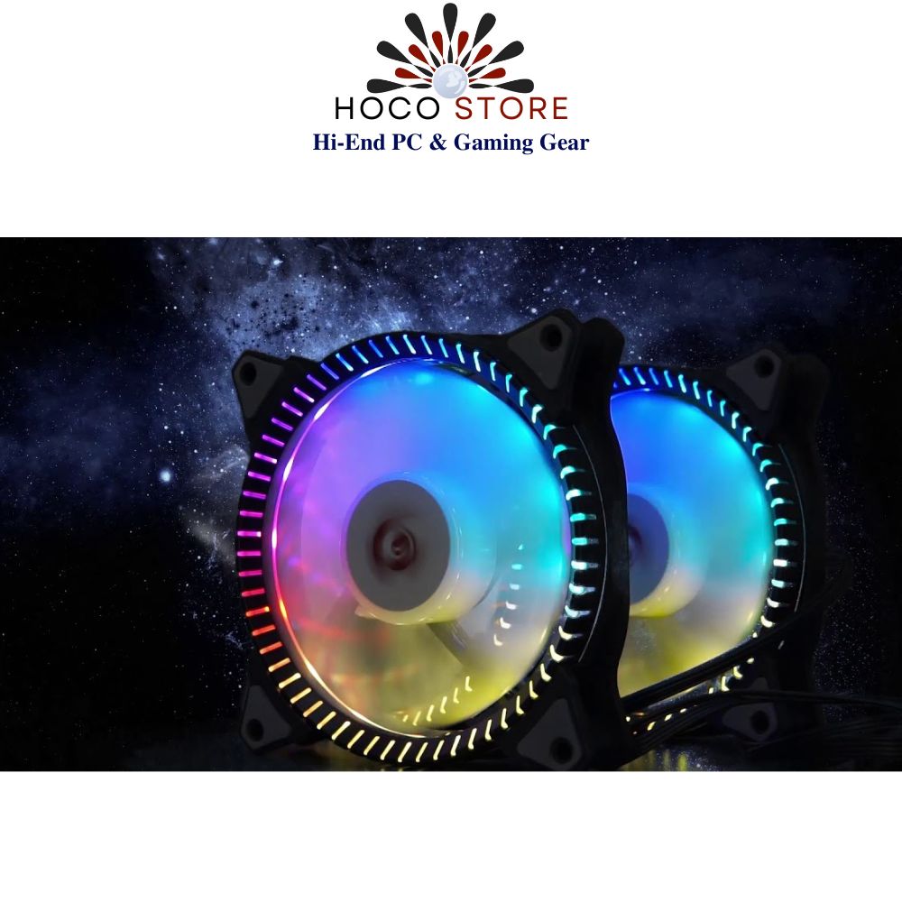 BỘ KIT 3 FAN V208B LED ARGB (1 HUP/ 1 REMOTE/ 3C FAN) - HÀng Chính HÃng