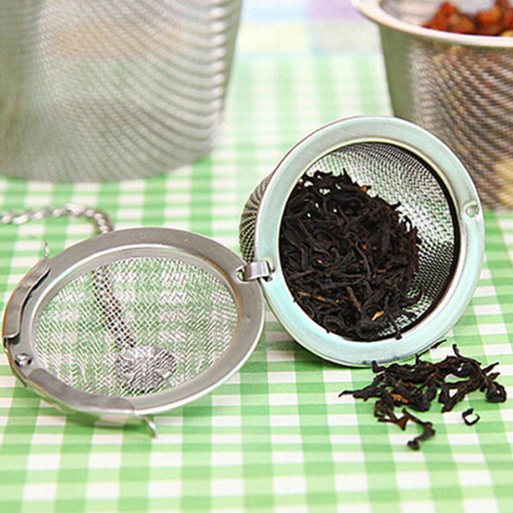 Stainless Steel Tea Infuser Filter Strainer Barrel Shape - Silver