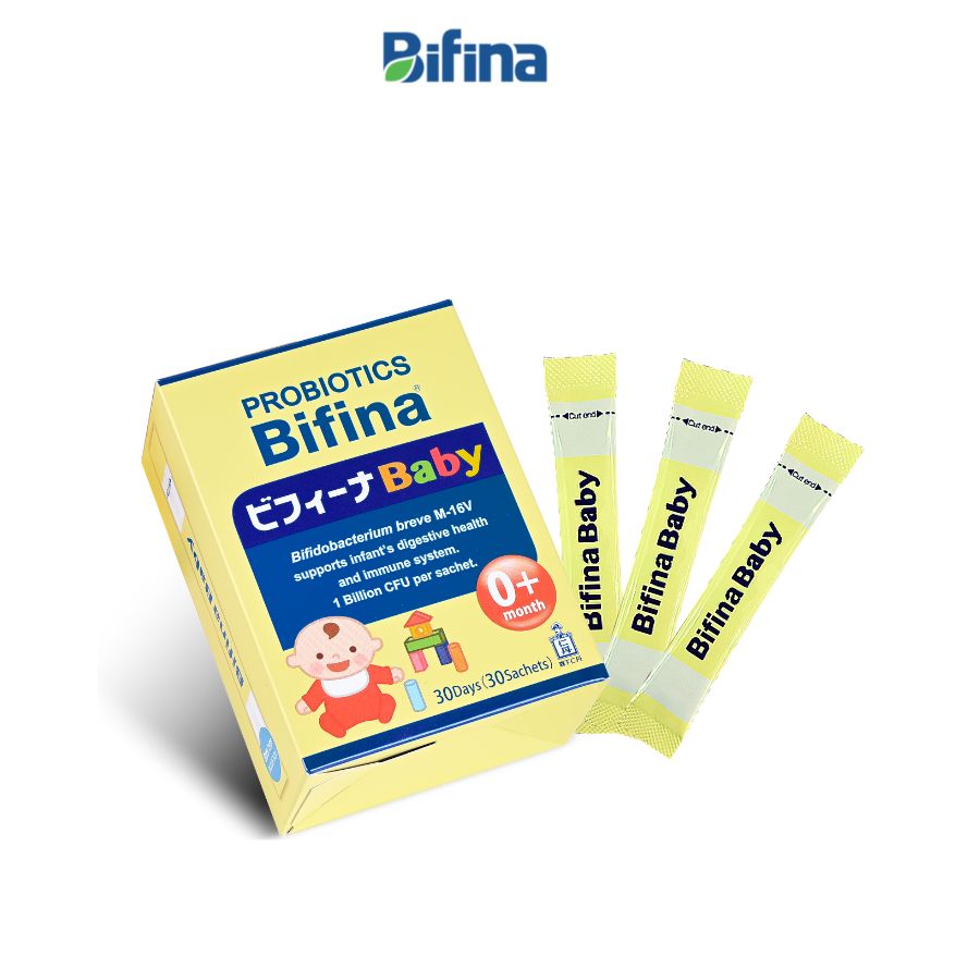 Men vi sinh Bifina Baby Nhật Bản- Lẻ 3 gói (không có hộp) - Lợi khuẩn chiến binh cho trẻ sơ sinh Viêm da cơ địa và ruột hoại tử , chàm sữa, dị ứng...
