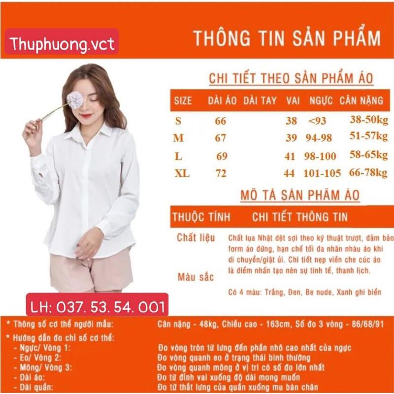Áo Sơ Mi Nữ Dài Tay bản đai to cách điệu thời trang nữ