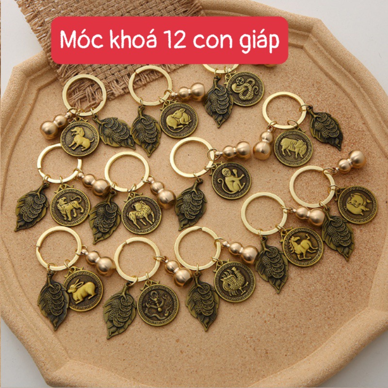 Móc Khóa 12 Con Giáp Đồng Thau