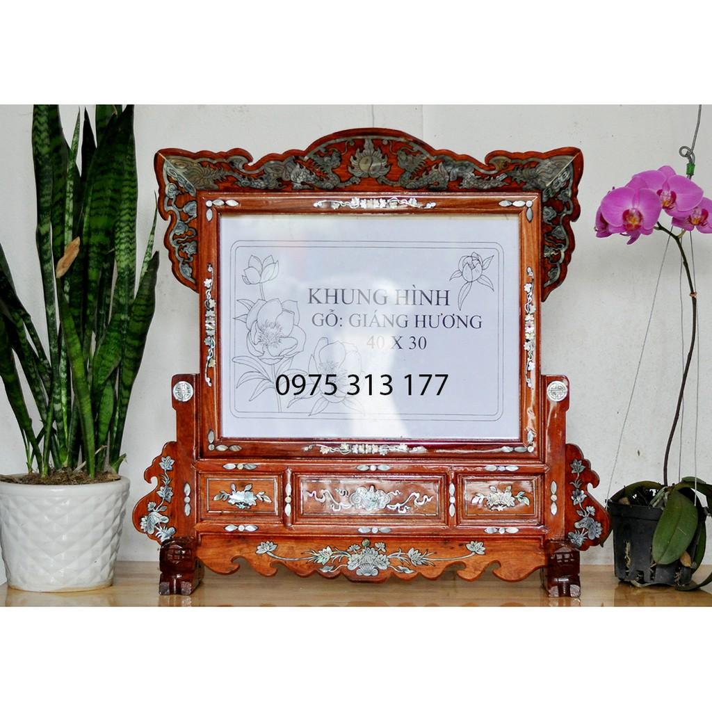 Khung Hình Thờ Gỗ Hương Ngang 40 x 30