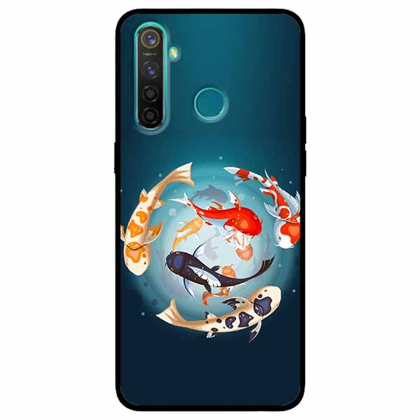 Ốp lưng in cho Realme 5, Realme 5s, Realme 5i Mẫu Koi Vây Quanh