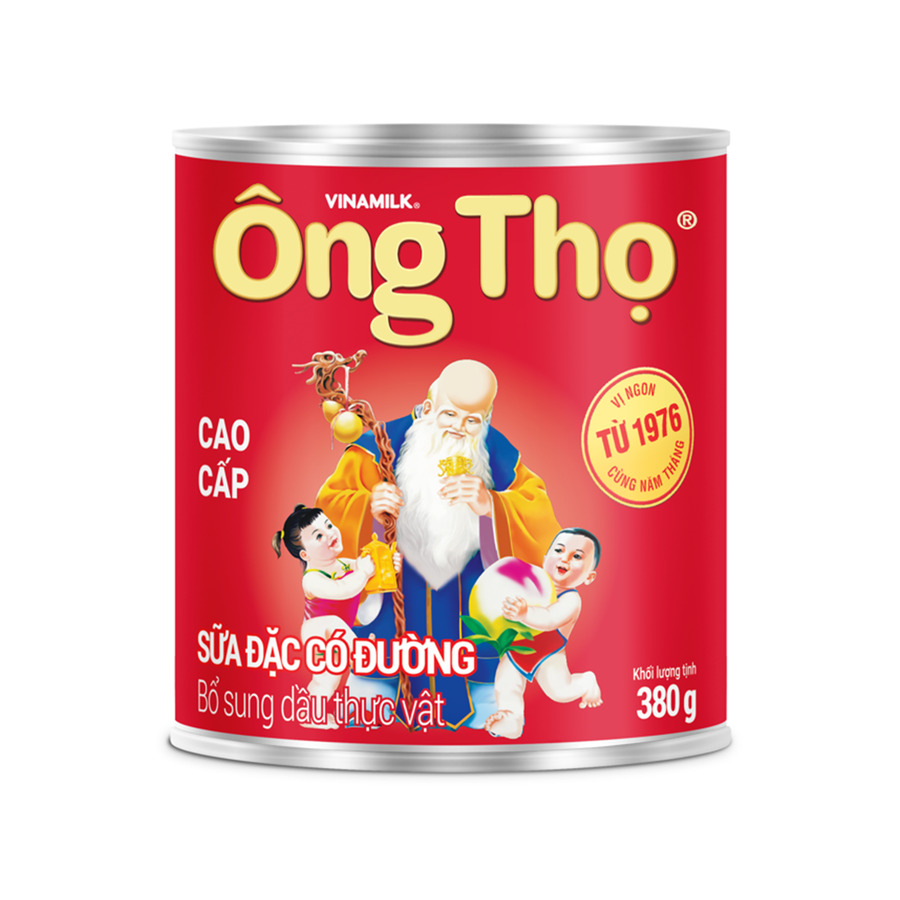 Thùng 48 sữa đặc có đường Ông Thọ đỏ - Hộp thiếc 380g
